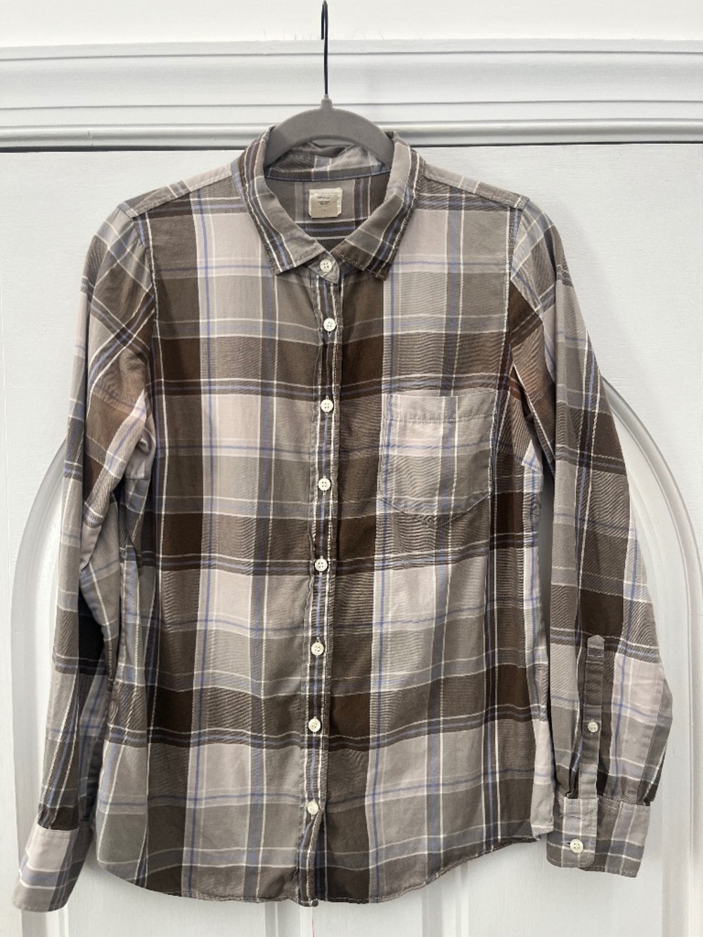 J Crew Plaid Button-up (S)
